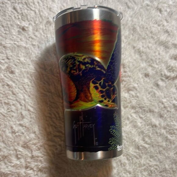 Guy Harvey neon turtle 20 ounce stainless tervis with lid - Picture 1 of 6